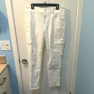 Cabi “Skinny Cargo” White Pants.
